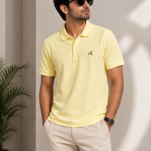 Lemon Luxe Zip Polo